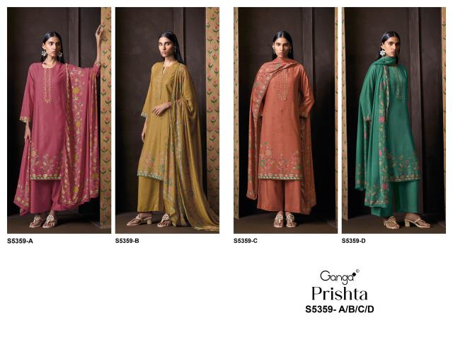 Ganga prishta 5359 buy at online cotton dress material wholesale price in mumbai